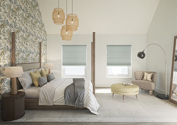 Esme, Formal Grey - Motorised Roman Blind - Image 8